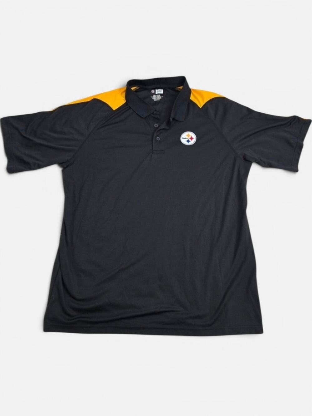 NFL Team Apparel‎ Pittsburgh Steelers Black And Gold Men's Polo Shirt 2XL